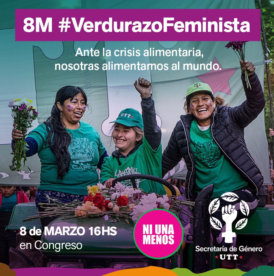 #8M: realizarán un «verdurazo feminista» en el Congreso