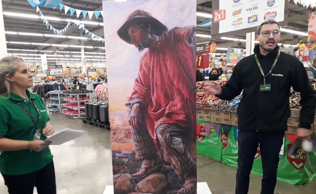 Arte en el supermercado: una iniciativa para acercar la pintura argentina a las provincias