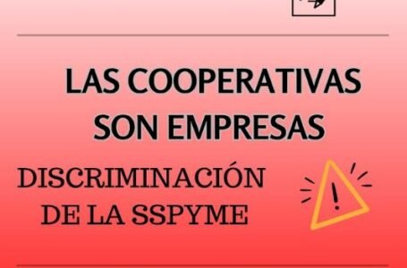 Cooperativas denuncian «discriminación» en el registro «MiPyMEs»